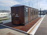 Floating sanitary facilities