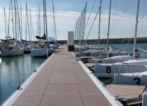 Port de plaisance du Havre, installation de pontons